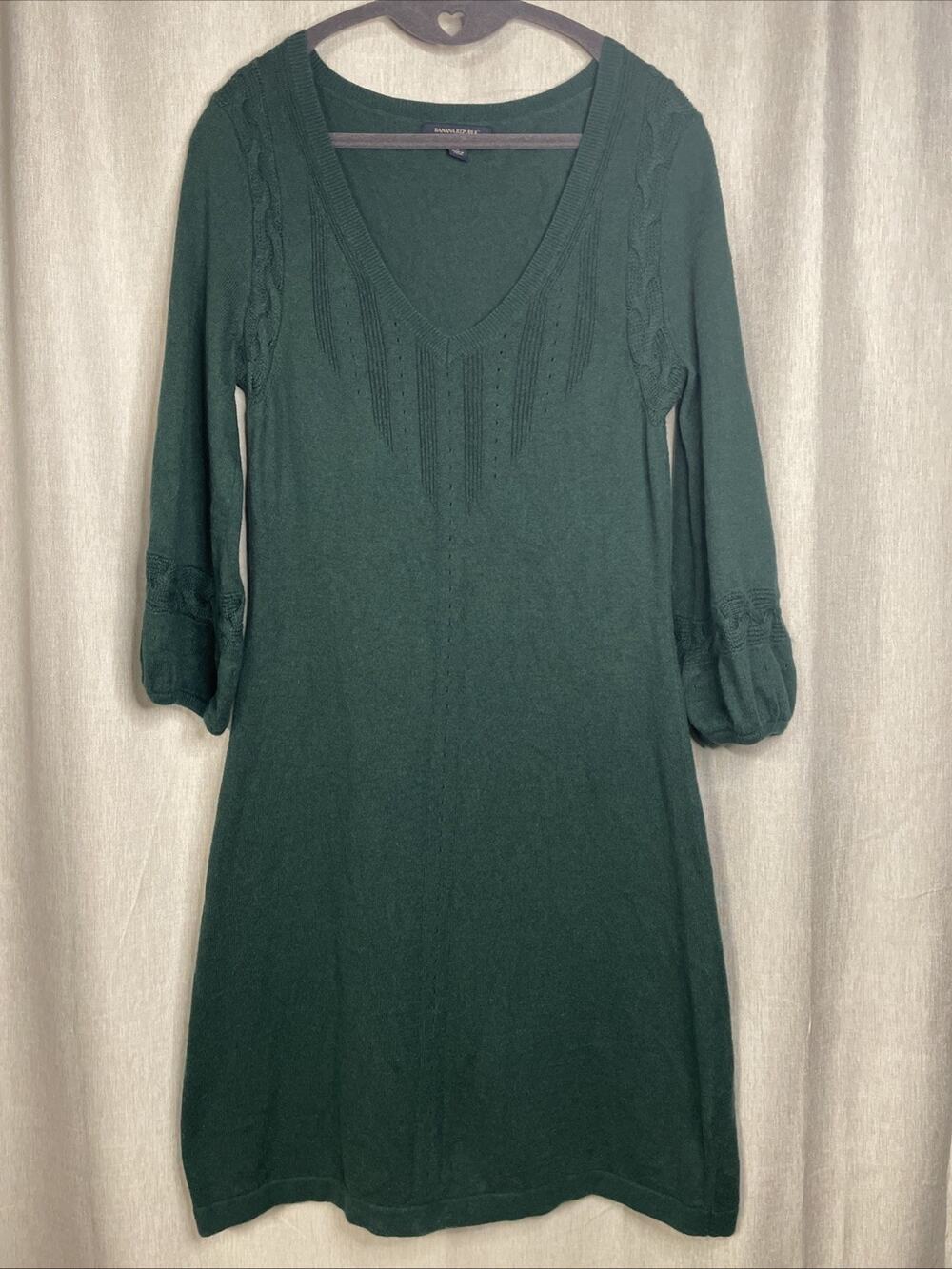 Banana Republic Women’s Size Small - Angora Blend - Dark Green Sweater Dress